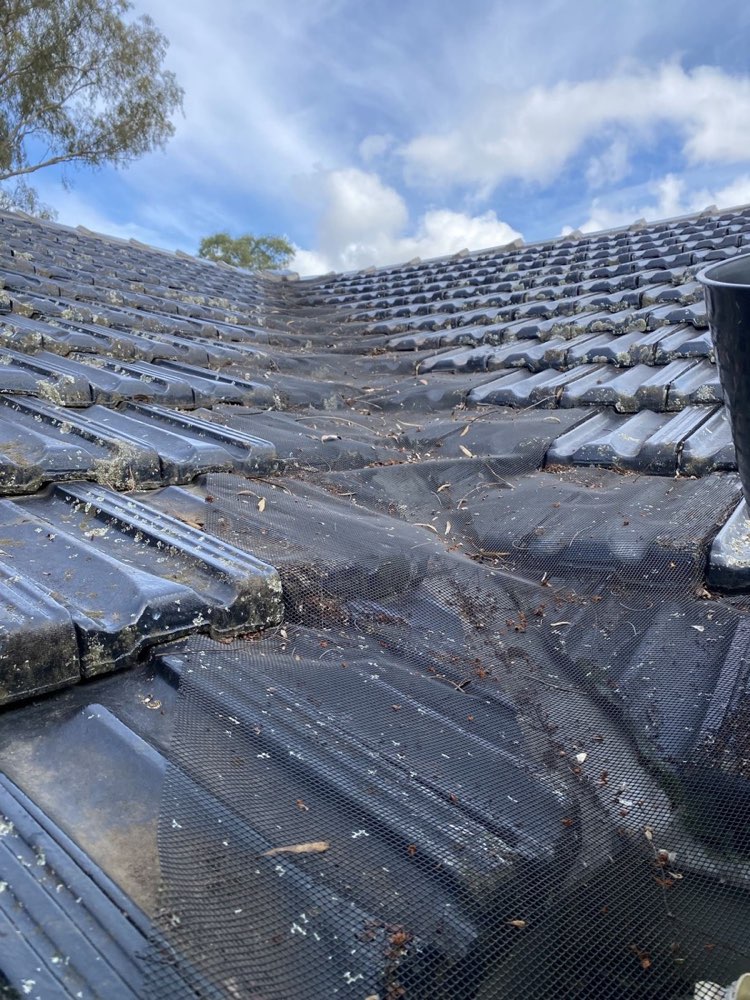 Cleared, free-flowing roof gutter valley — after